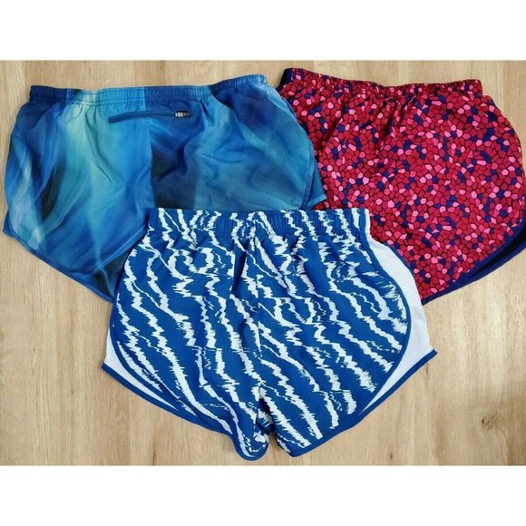 Nike Womens Lot of 3 Blue Red Shorts Size Medium - Picture 2 of 6
